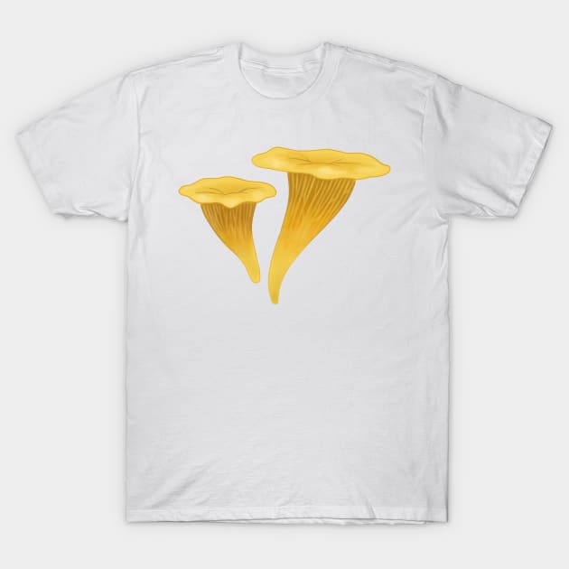 Chanterelle Mushroom T-Shirt by Snoozy